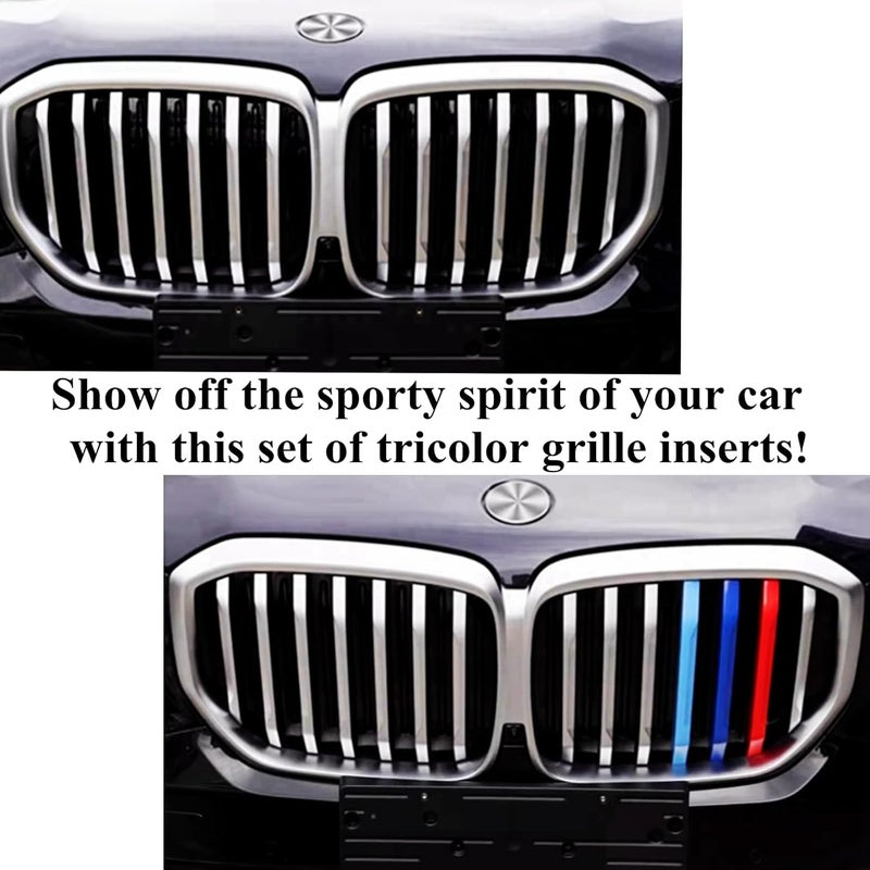 Goodream Exact Fit Tricolored Front Grille Insert Trims Compatible with BMW X5 G05 2024 2025 Accessories for 7-Beams Standard Kidney Grille - Image 3